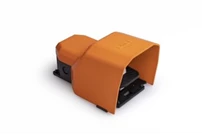 PDK Serisi Metal Korumalı 1NO+1NC Tekli Turuncu Plastik Pedal
